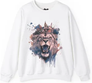 Lion Sweatshirt, Boyfriend Gift, Crewneck, Matching Sneaker Shirt, Dad Birthday, Unisex Jumper, Heavy Blend, Gift for Him