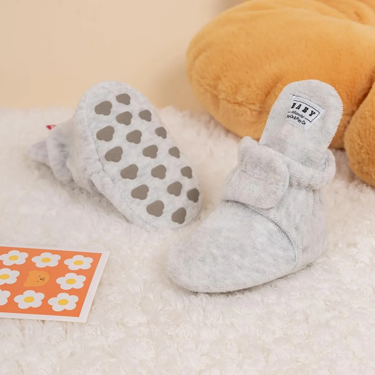 Meckior Newborn Infant Baby Girls Boys Warm Fleece Winter Booties First Walkers Slippers Shoes