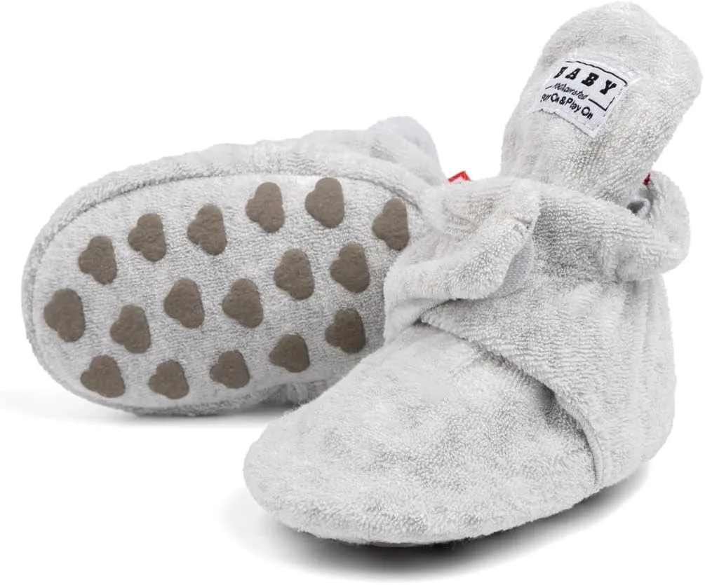 Meckior Newborn Infant Baby Girls Boys Warm Fleece Winter Booties First Walkers Slippers Shoes