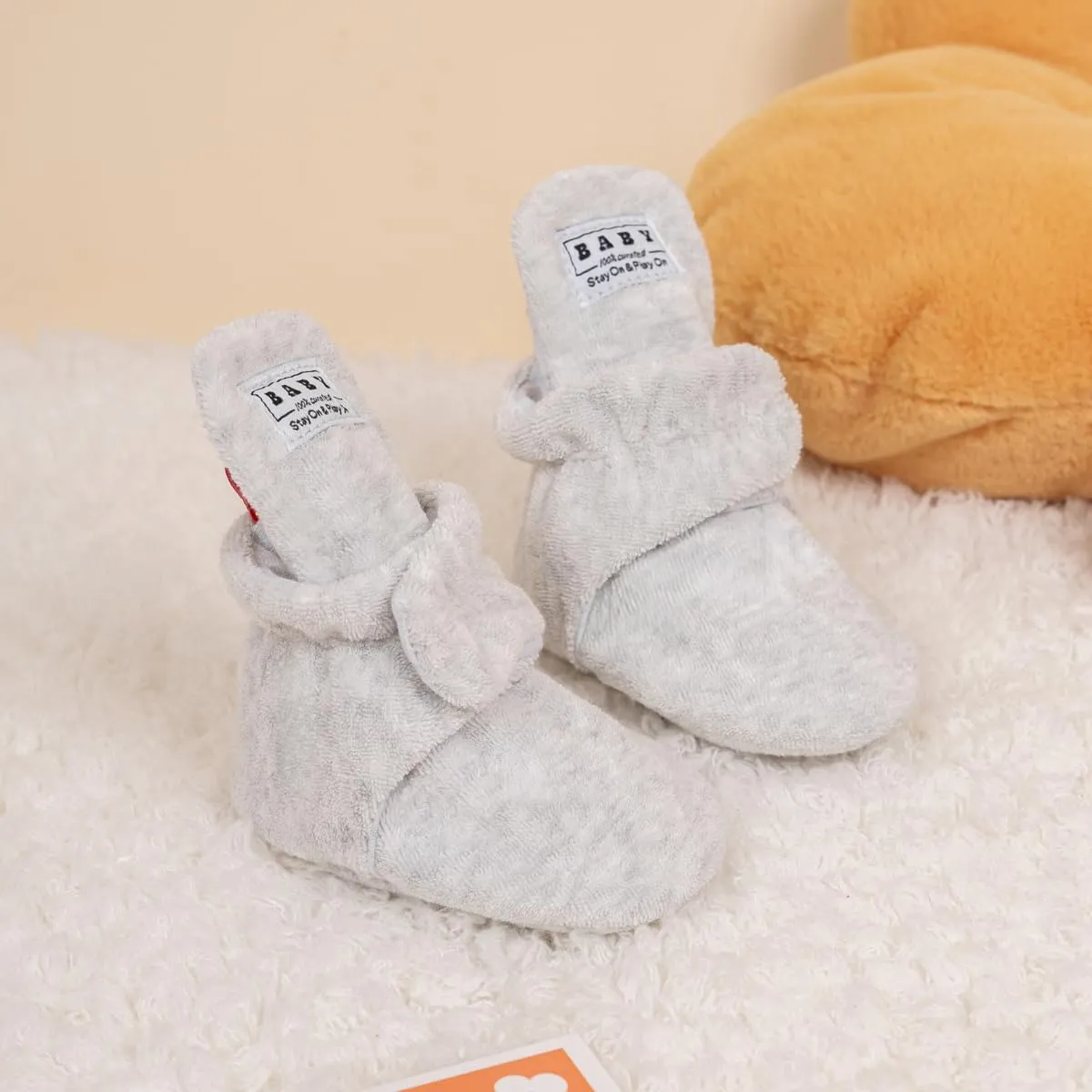 Meckior Newborn Infant Baby Girls Boys Warm Fleece Winter Booties First Walkers Slippers Shoes