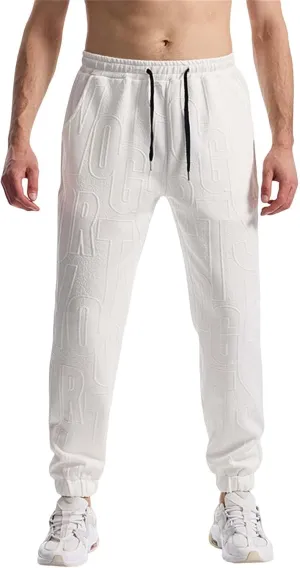 Mens Athletic Pants Elastic Waist Working Drawstring Comfortable Pleated Sweatpants Tactical Trousers Gym Running Pants