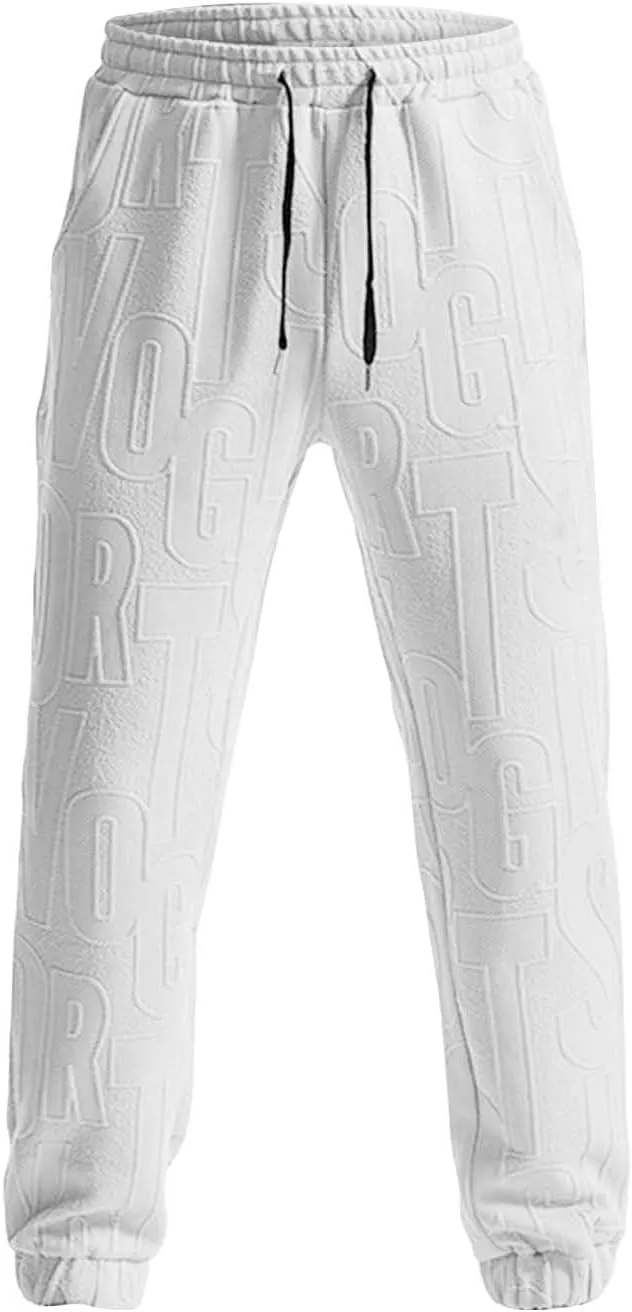 Mens Athletic Pants Elastic Waist Working Drawstring Comfortable Pleated Sweatpants Tactical Trousers Gym Running Pants