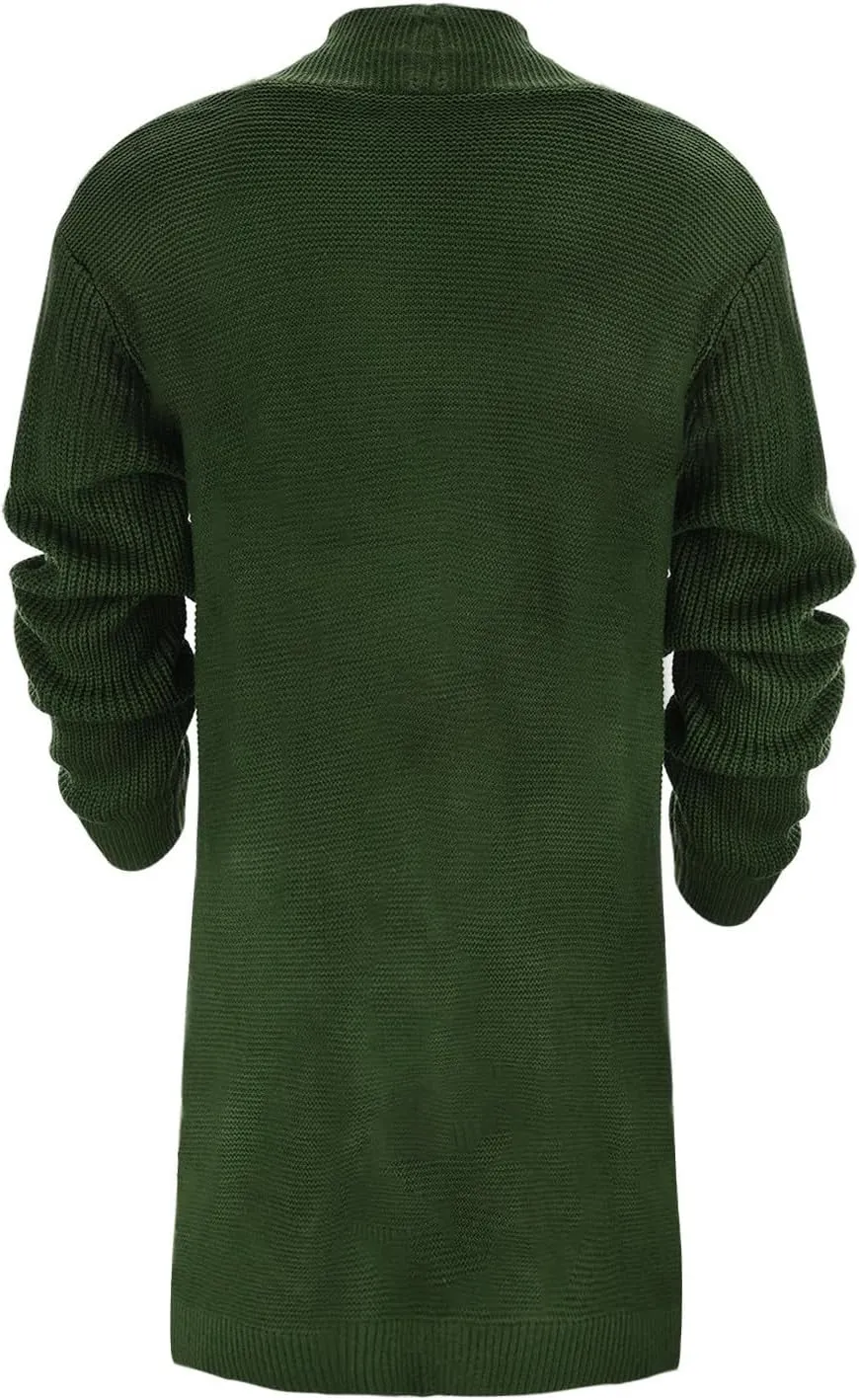 Men's Autumn Long Sleeved Mixed Color Knitted Pocket Cardigan Windbreaker Sweater Basics Sweater Men Men's Leather Jackets