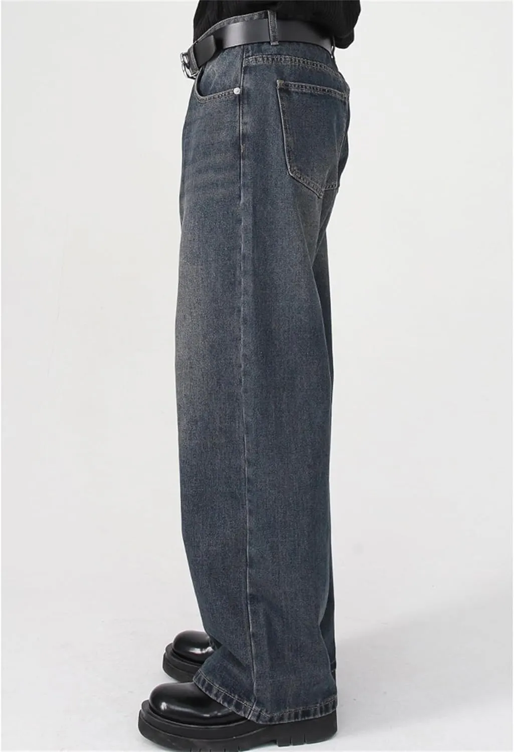 Men's Comfort Flex Waist Relaxed Fit Jean Straight Leg Jeans Casual Denim Pants Carpenter Jean