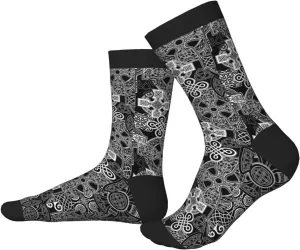 Mens Womens Fun Novelty Crew Athletic Socks Celtic Ethnic Patterns Casual Crew Socks pattern54