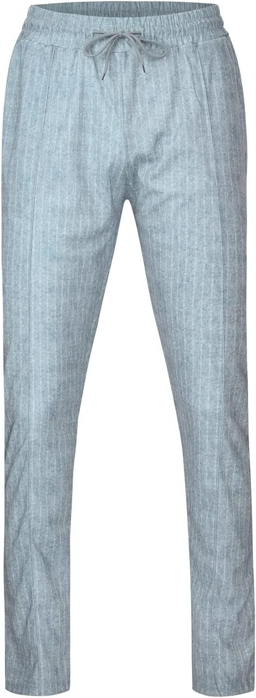 Mens Work Pants Pleated Comfortable Active Breathable Lounge Stretch Sweatpants Travel Trousers Gym Casual Pants