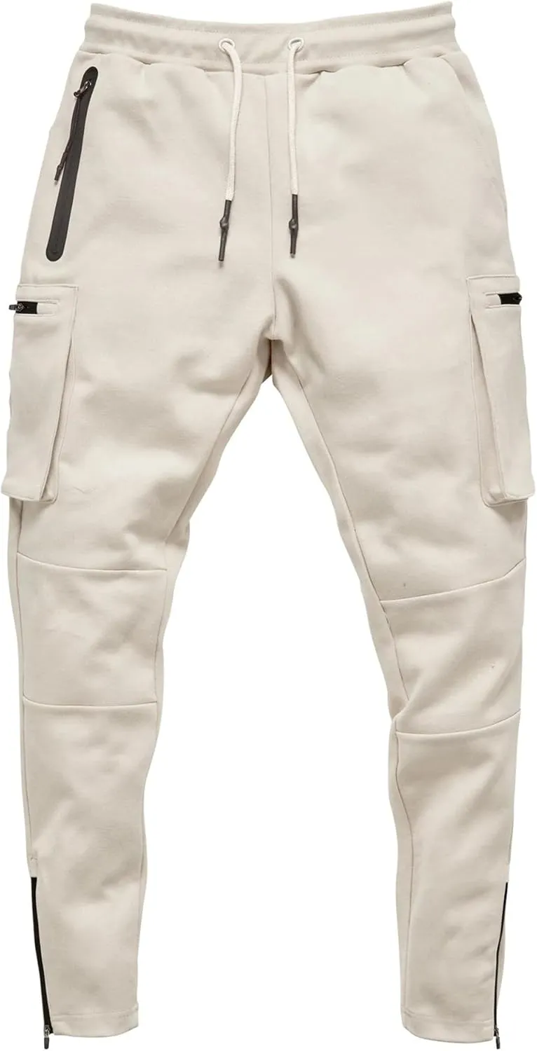 Mens Workout Joggers Pants/Tapered Bodybuilding Gym Cargo Joggers/Athletic Running Cargo Sweatpants