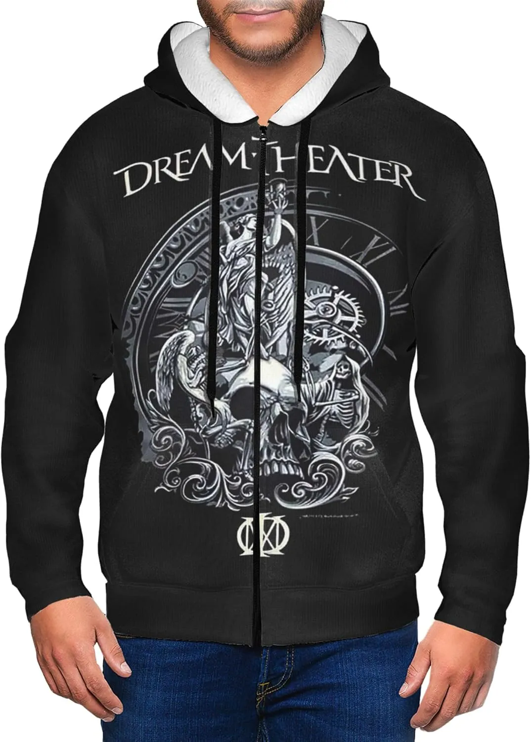 Men's Zip Up Hoodie Long Sleeve Drawstring Pullover Full Zip Sweatshirt for Men