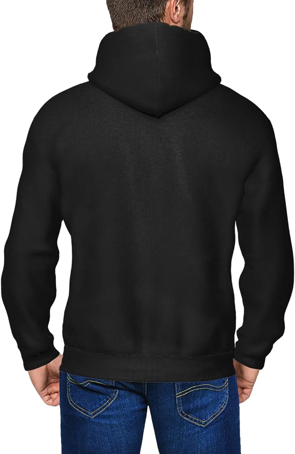 Men's Zip Up Hoodie Long Sleeve Drawstring Pullover Full Zip Sweatshirt for Men