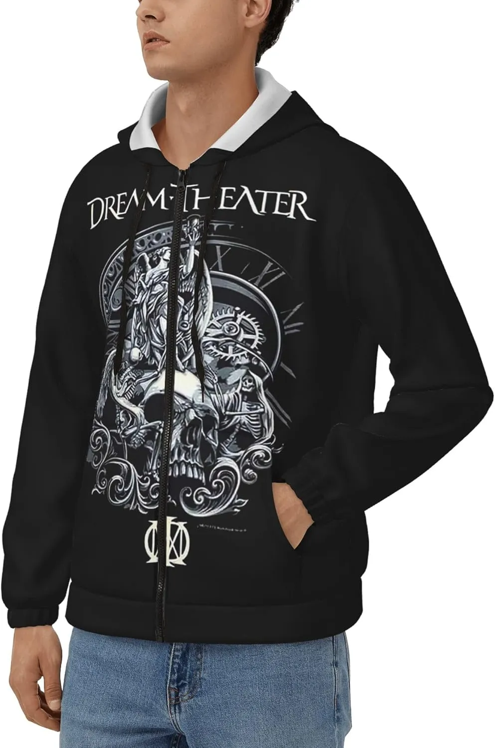 Men's Zip Up Hoodie Long Sleeve Drawstring Pullover Full Zip Sweatshirt for Men