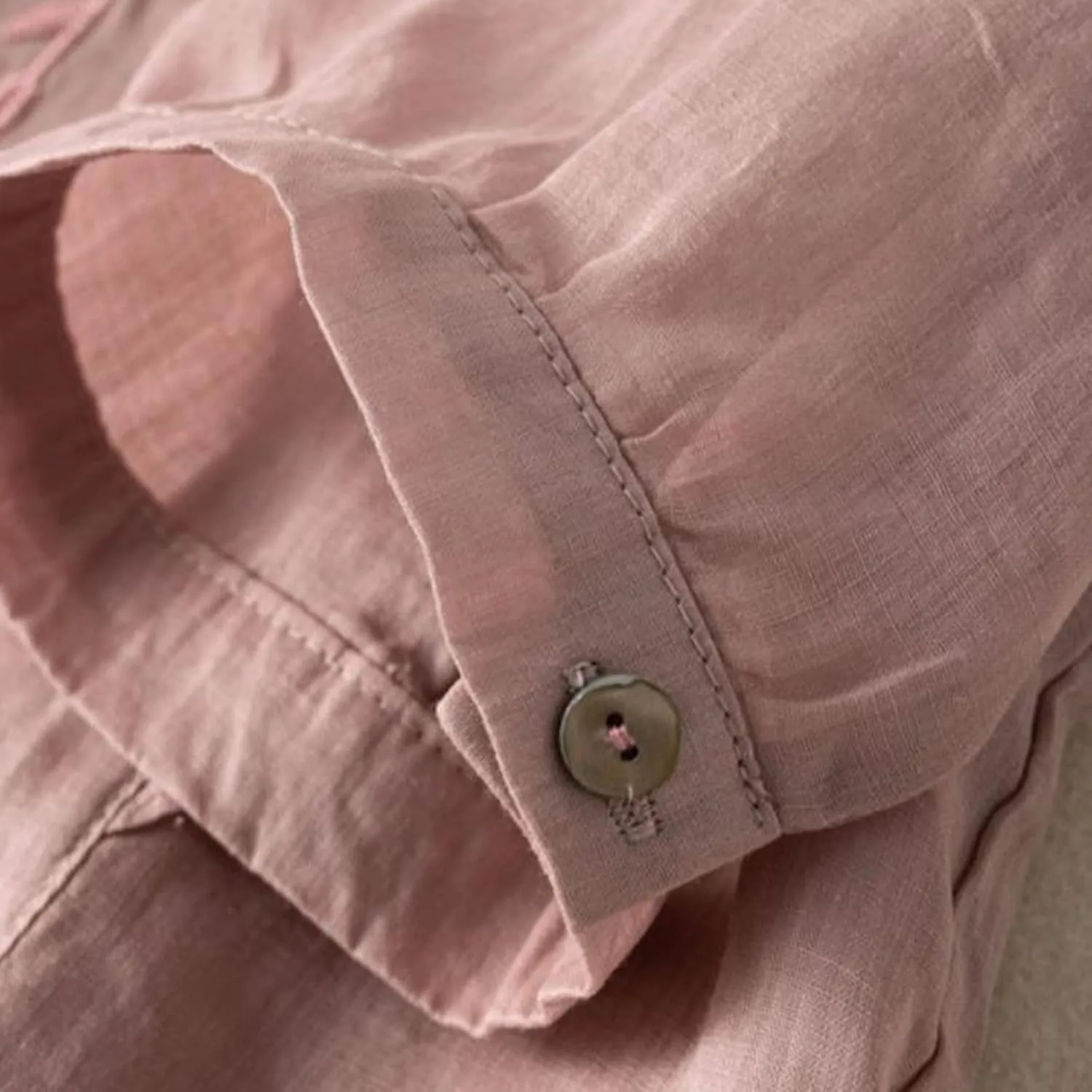 Mexican Blouses for Women Summer Embroidered Shirt Trendy Cotton Linen Short Sleeve Top Round Neck Shirt