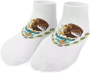 Mexican Flag Printed Ankle Socks No Show Sock Low-Cut Athletic Socks for Men Women 1 Pair