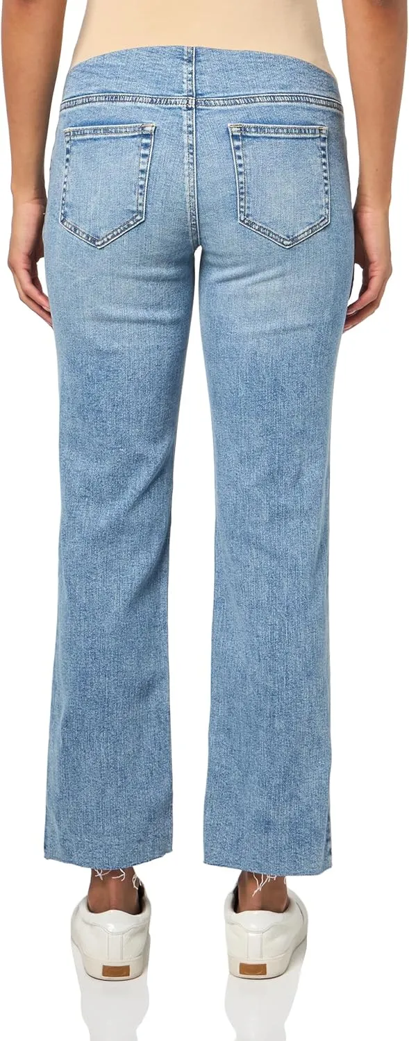 Motherhood Maternity Women's Stretch Secret Fit Over The Belly Straight Leg Pregnancy Jeans
