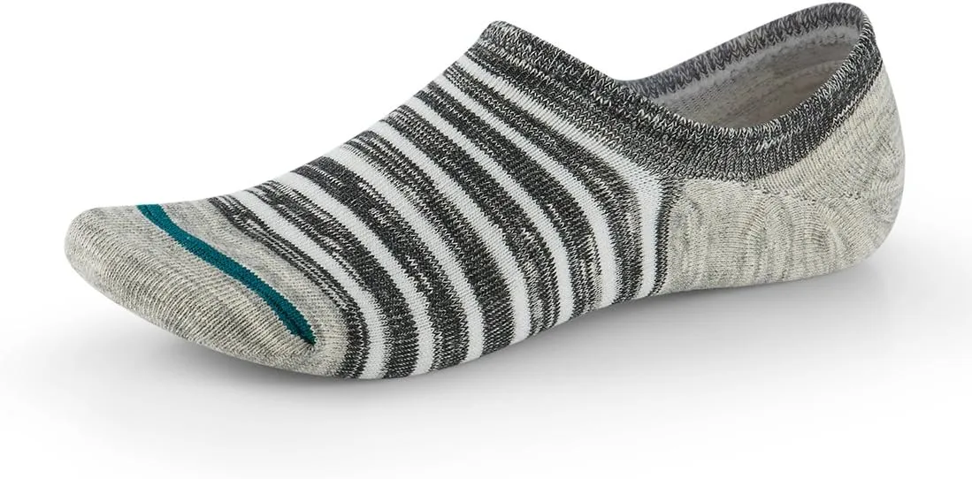No Show Socks with Non-Slip Grip for Men&Women- Invisible Socks with Breathable Cotton for Sneakers 5Pairs Size 7-12