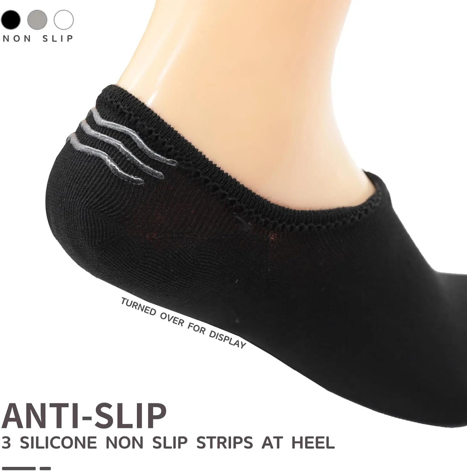No Show Socks Womens 9 Pairs Invisible Liner Ankle Socks Non Slip Low Cut Socks for Flats Sneakers