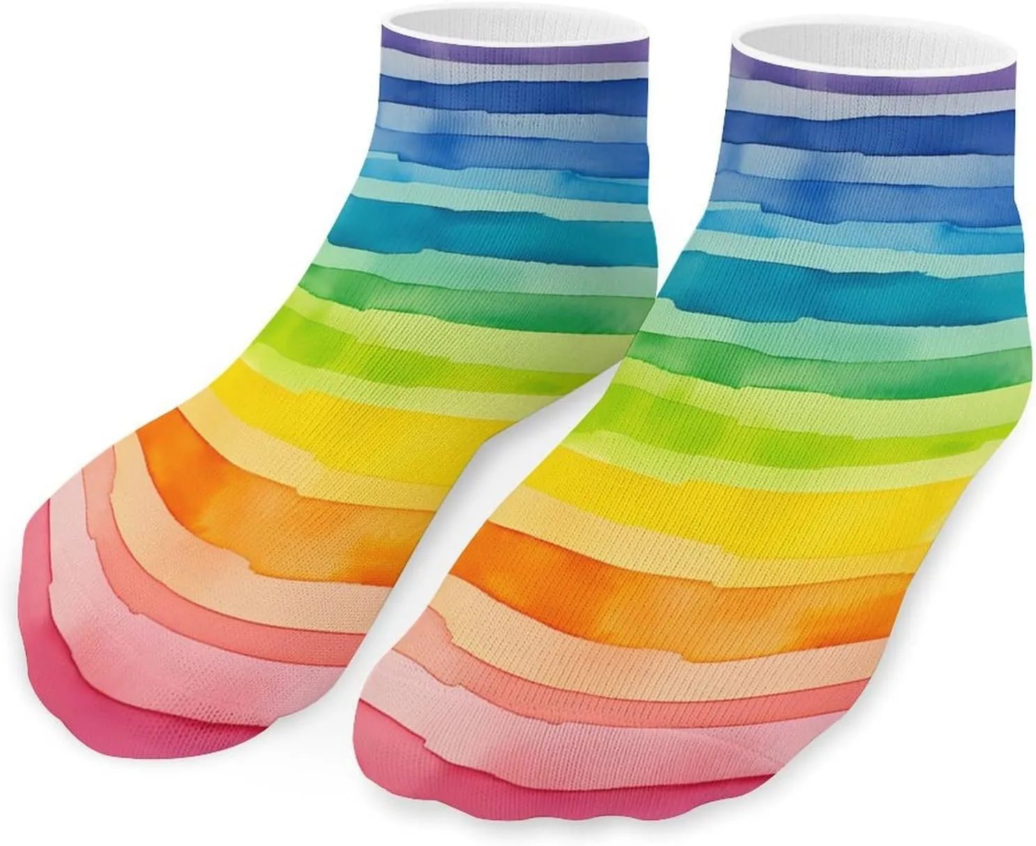 Rainbow Proud Printed Ankle Socks No Show Sock Low-Cut Athletic Socks for Men Women 1 Pair