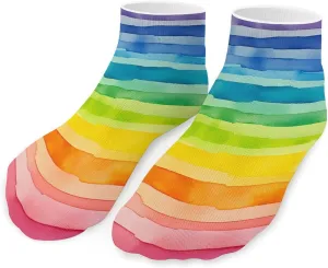 Rainbow Proud Printed Ankle Socks No Show Sock Low-Cut Athletic Socks for Men Women 1 Pair