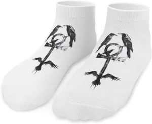 Ravens with Ankh Printed Ankle Socks No Show Sock Low-Cut Athletic Socks for Men Women 1 Pair