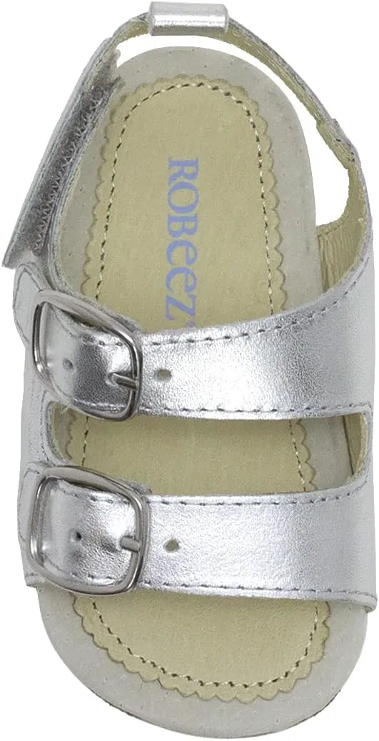 Robeez First Kicks Baby Girl and Unisex Sandals for Infant/Toddlers - 0-24 Months