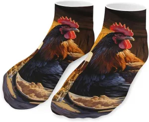 Rooster Beer in The Morning Printed Ankle Socks No Show Sock Low-Cut Athletic Socks for Men Women 1 Pair