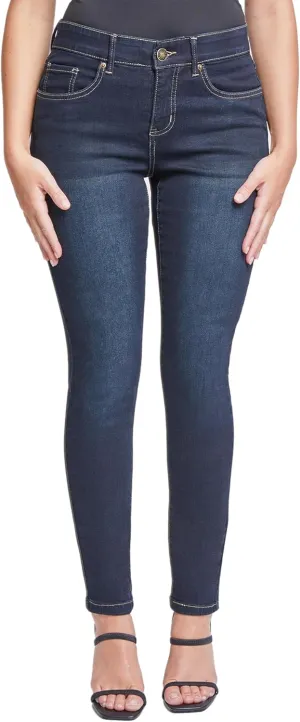 Royalty For Me Womens Women's Elastic Waistband Skinny Jeans