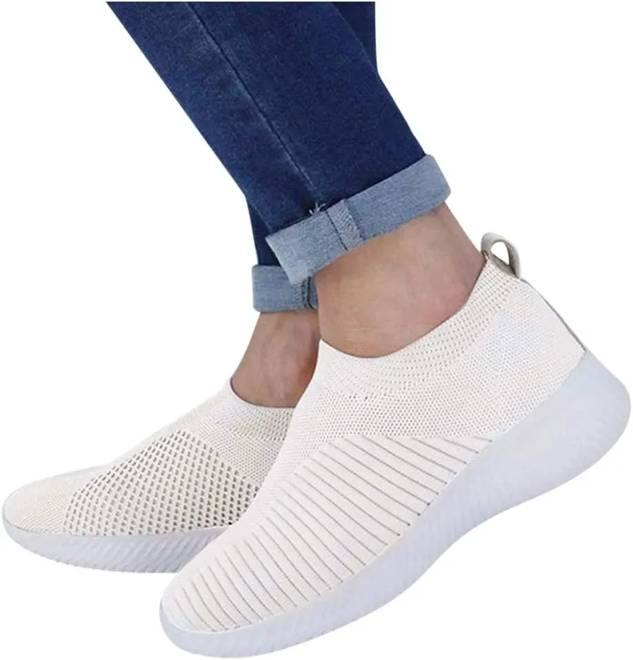 Running Shoes Women Sneakers Tennis Workout Walking Gym Lightweight Casual Shoes Women Loafer Shoes for Women Slip On Sneakers Women Arch Support
