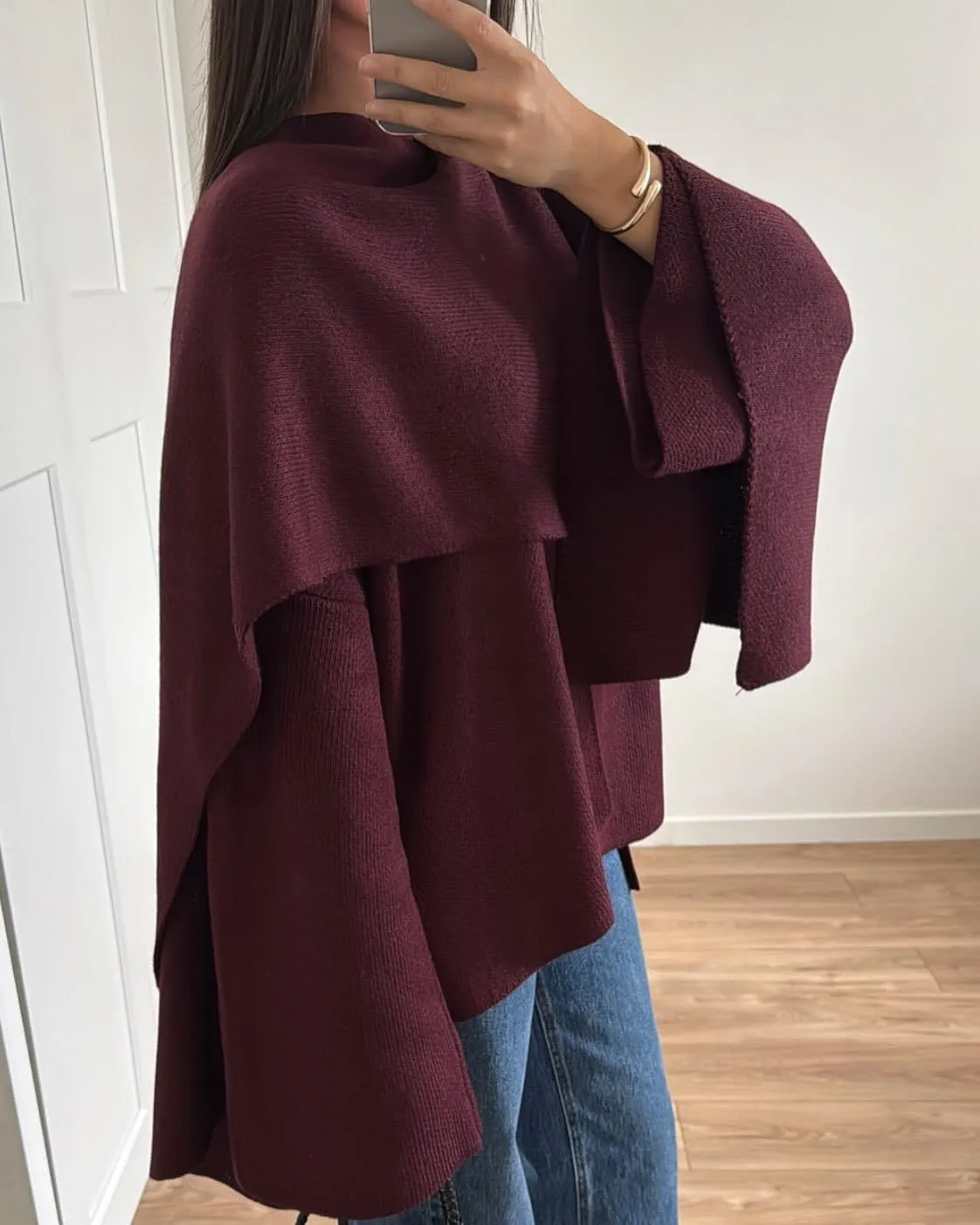 Scarf Coat Women Oversized Wool Blend Jacket Cape Coat Scarf Jacket Pea Coat Dressy Casual Winter Fashion