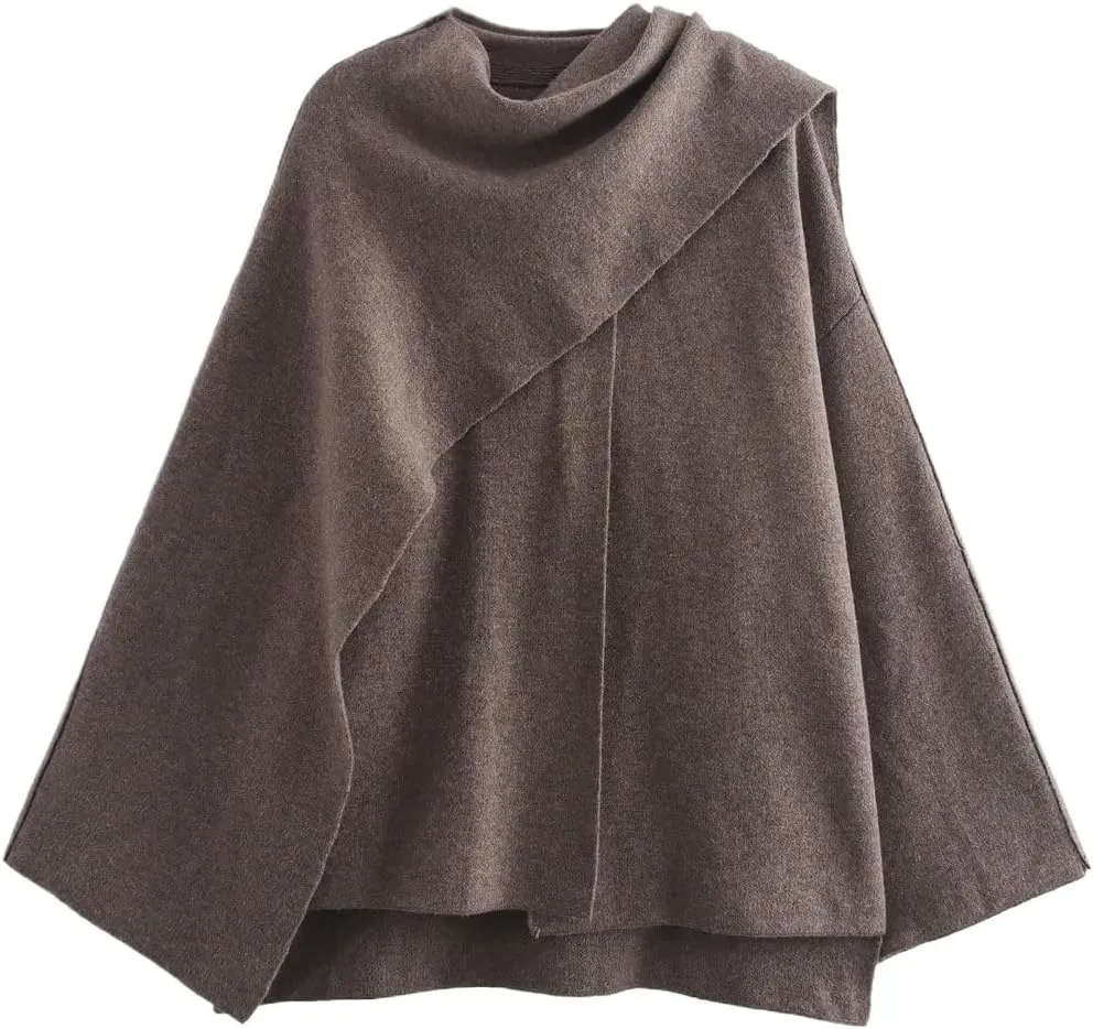 Scarf Coat Women Scarf Jacket Oversized Wool Blend Jacket Pea Coat Cape Coat Old Money Clothes Winter Fashion