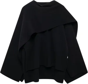 Scarf Coat Women Scarf Jacket Oversized Wool Blend Jacket Pea Coat Cape Coat Old Money Clothes Winter Fashion