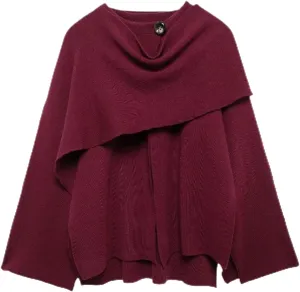 Scarf Coat Women Scarf Jacket Oversized Wool Blend Jacket Pea Coat Cape Coat Old Money Clothes Winter Fashion