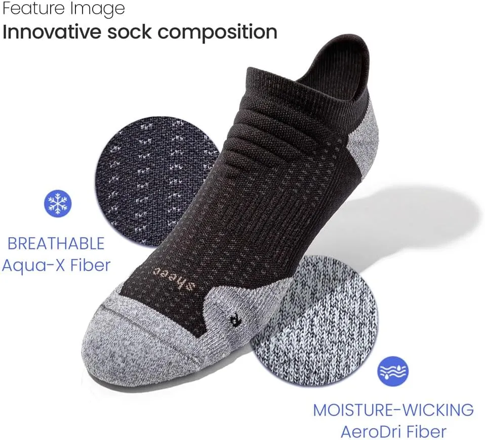 SHEEC Womens Cushioned Athletic Socks-Arch Support, Moisture-Wicking, Anti-Blister-Crew, Quarter & Ankle for Running & Hiking