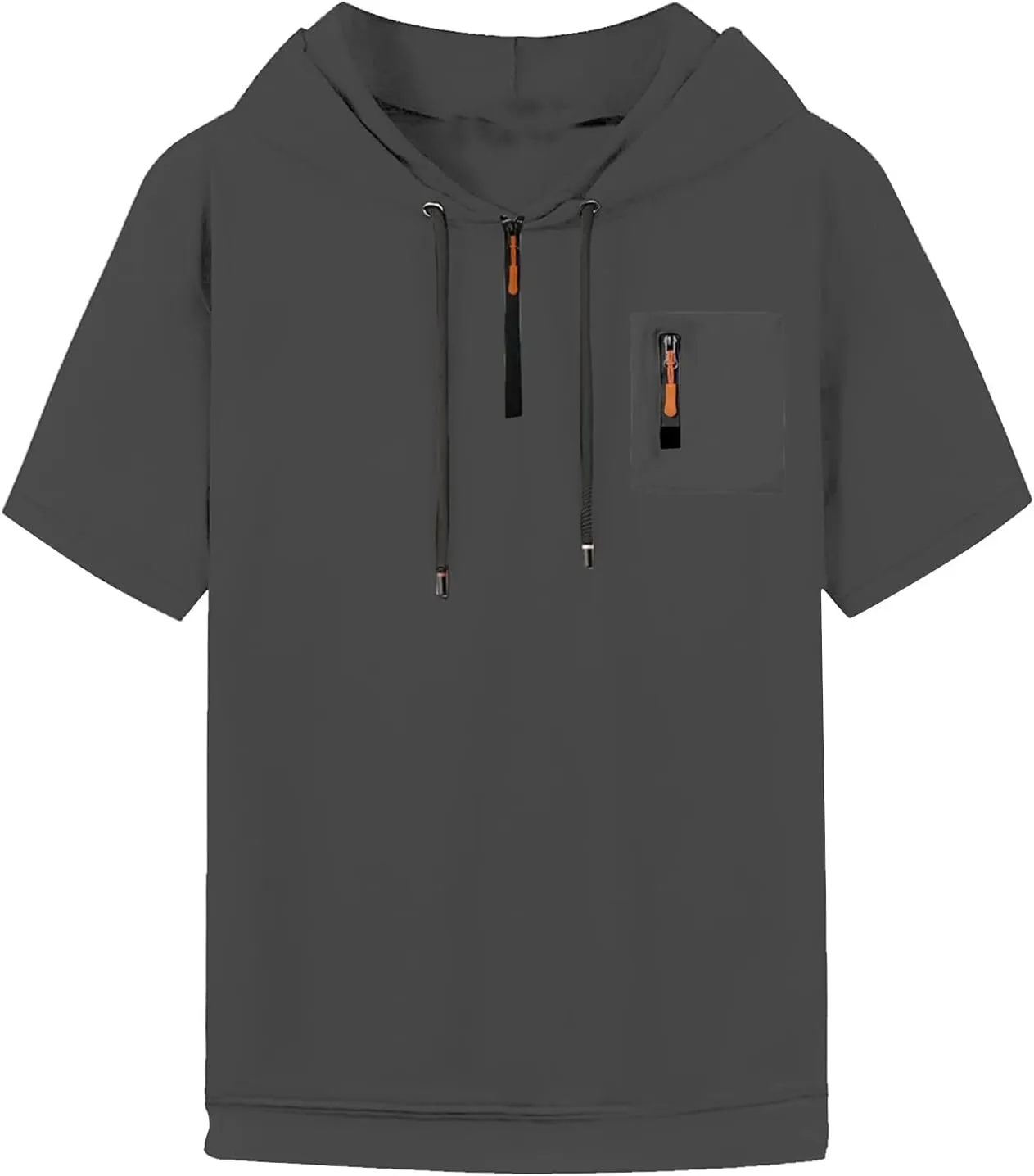 Short Sleeve Hoodies for Men 1/4 Zip Hooded T Shirts Lightweight Casual Summer Men's Clothing Tops M to 3XL