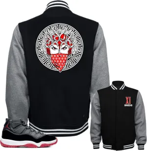 SNELOS Jacket to Match Jordan 11 Bred 2019 Match Jordan Jacket