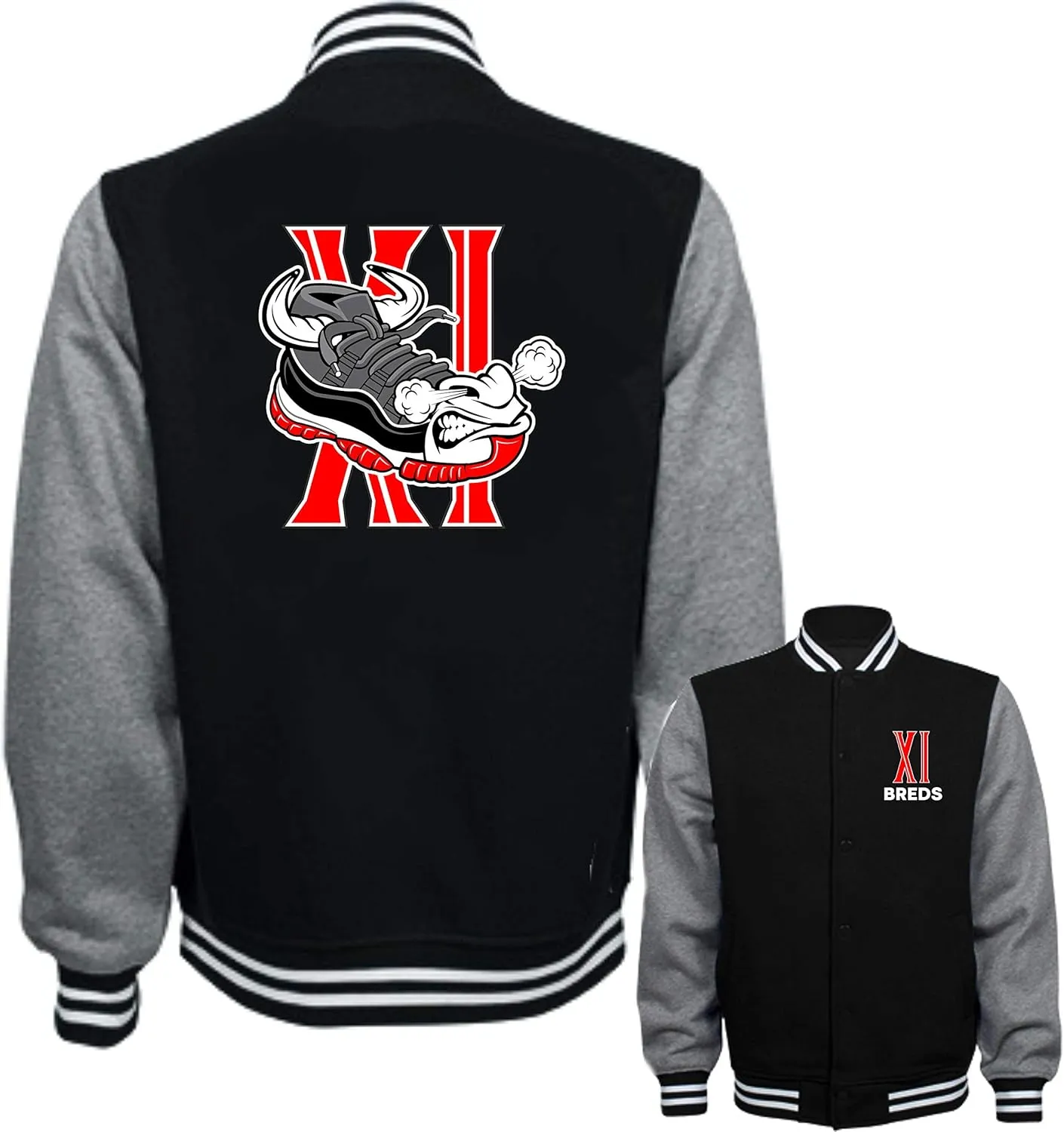 SNELOS Jacket to Match Jordan 11 Bred 2019 Match Jordan Jacket