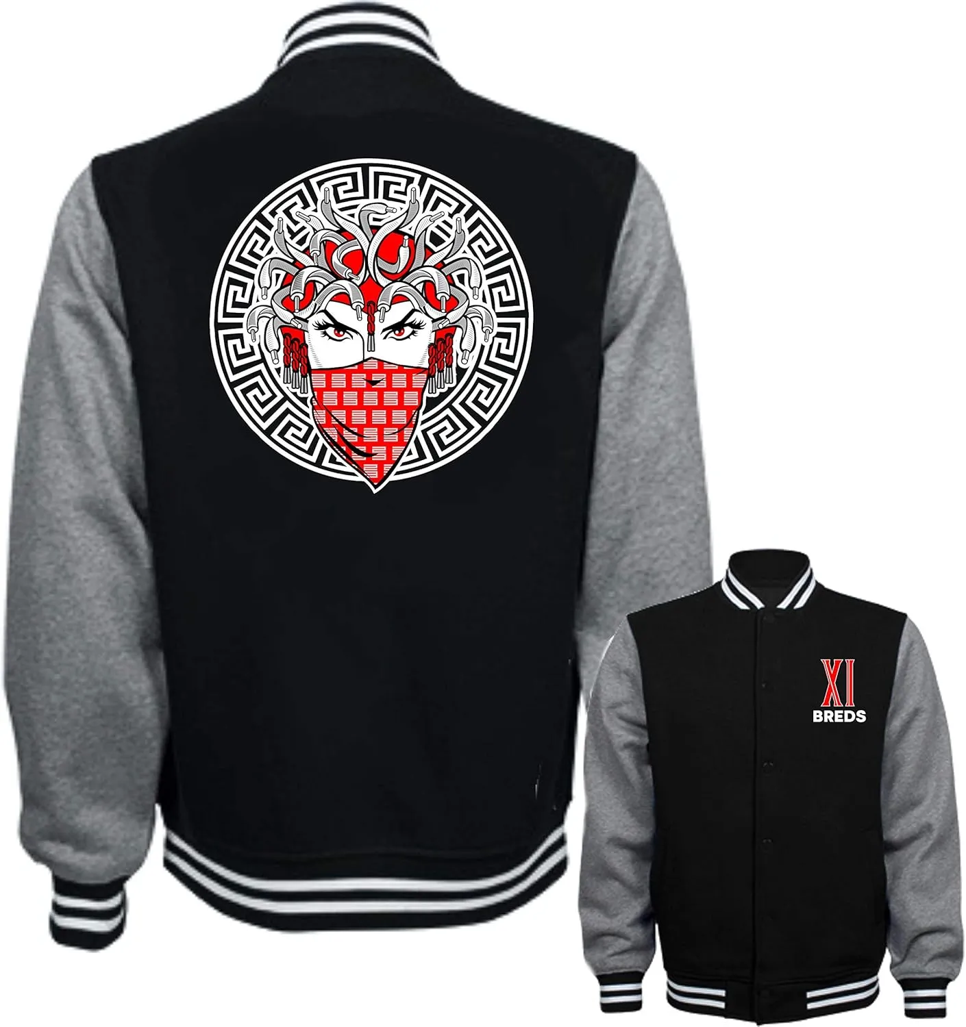 SNELOS Jacket to Match Jordan 11 Bred 2019 Match Jordan Jacket