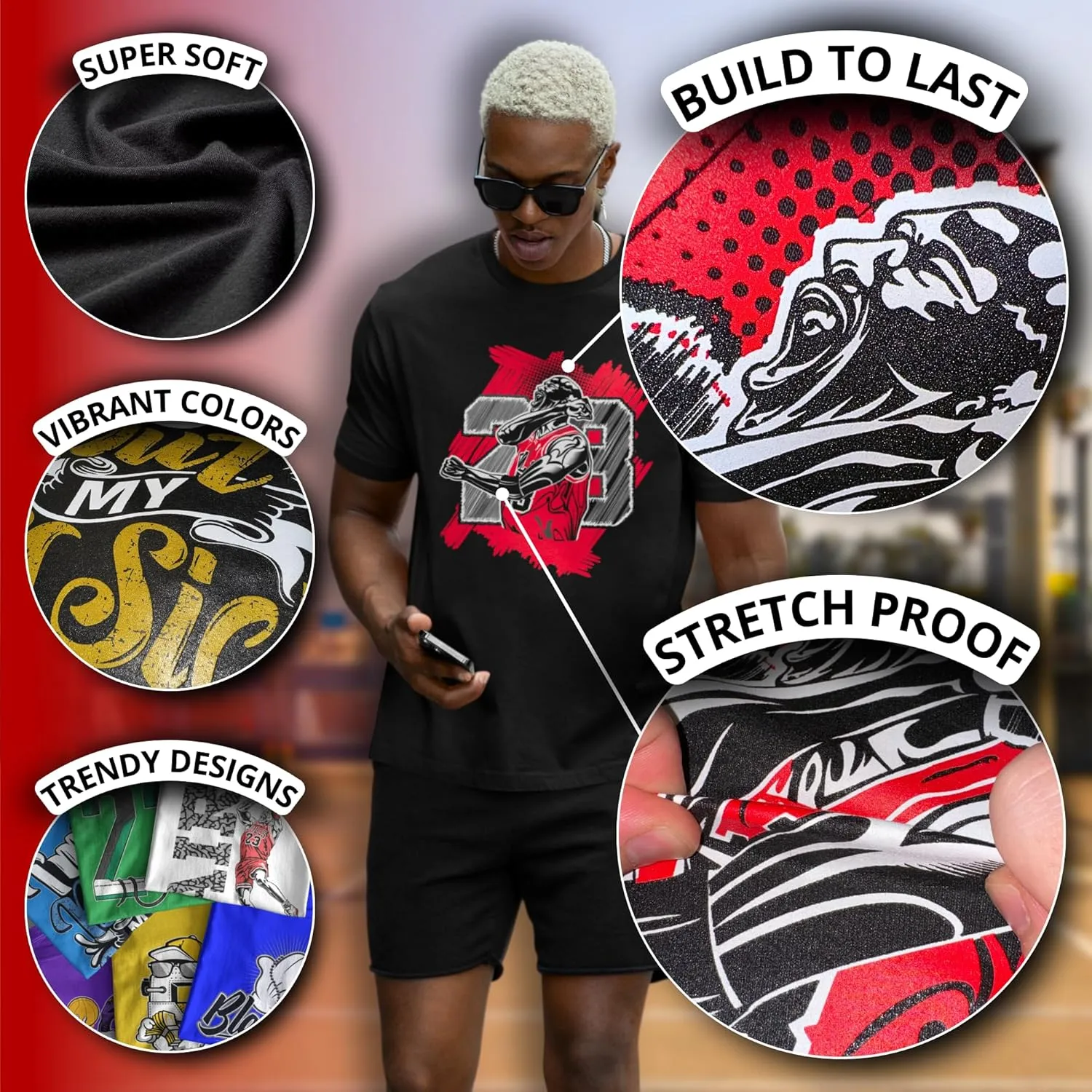 SNELOS Shirt to Match Jordan 9 Chile Red Match Sneaker Tee