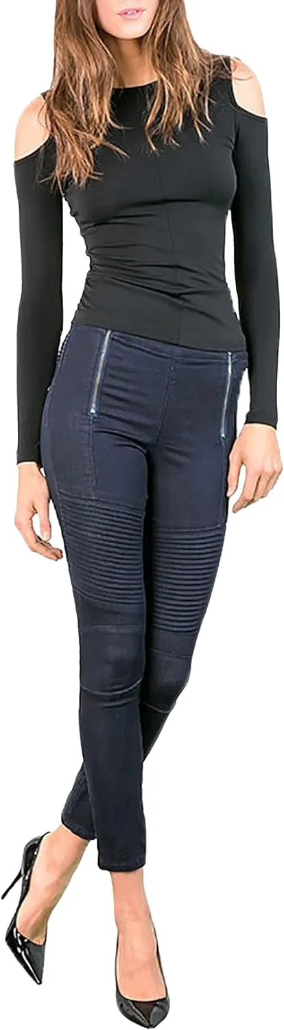 Standards & Practices Womens Blue Stretch Denim High Waisted Ankle Premium Jeans