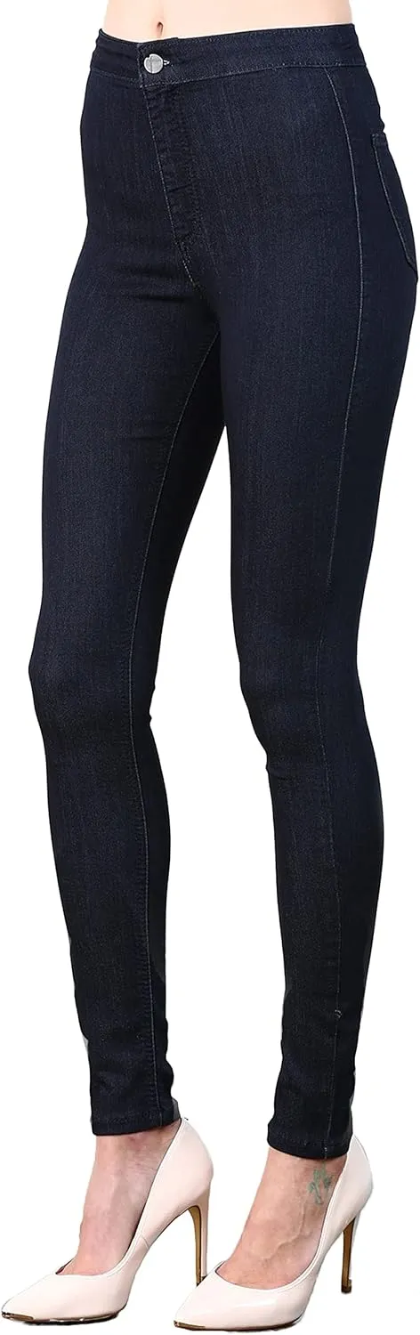 Standards & Practices Womens Blue Stretch Denim High Waisted Ankle Premium Jeans
