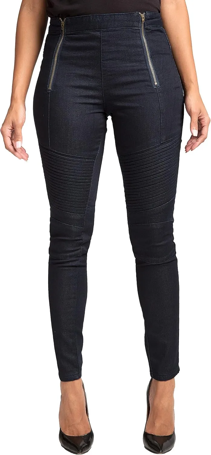 Standards & Practices Womens Blue Stretch Denim High Waisted Ankle Premium Jeans