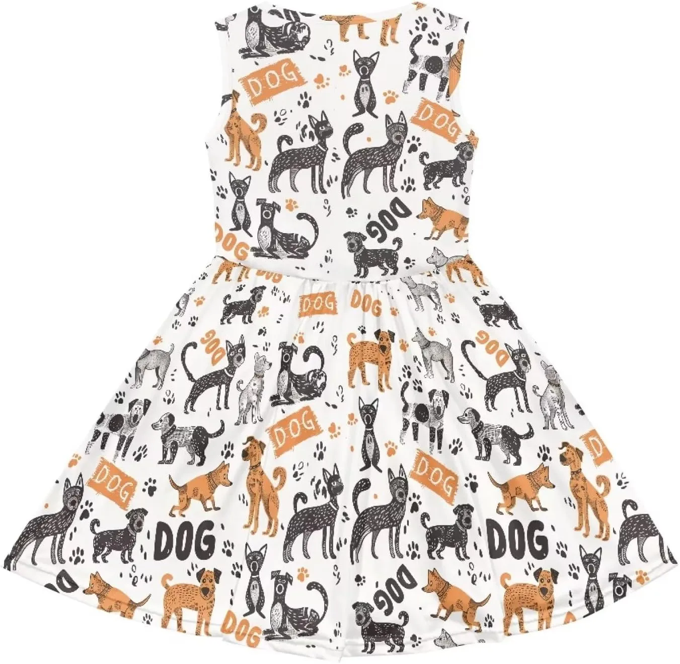 Summer Dresses for Girls 2-14 Girls Dresses Crewneck Sleeveless Sundress Beach Party Midi Dress Kids School