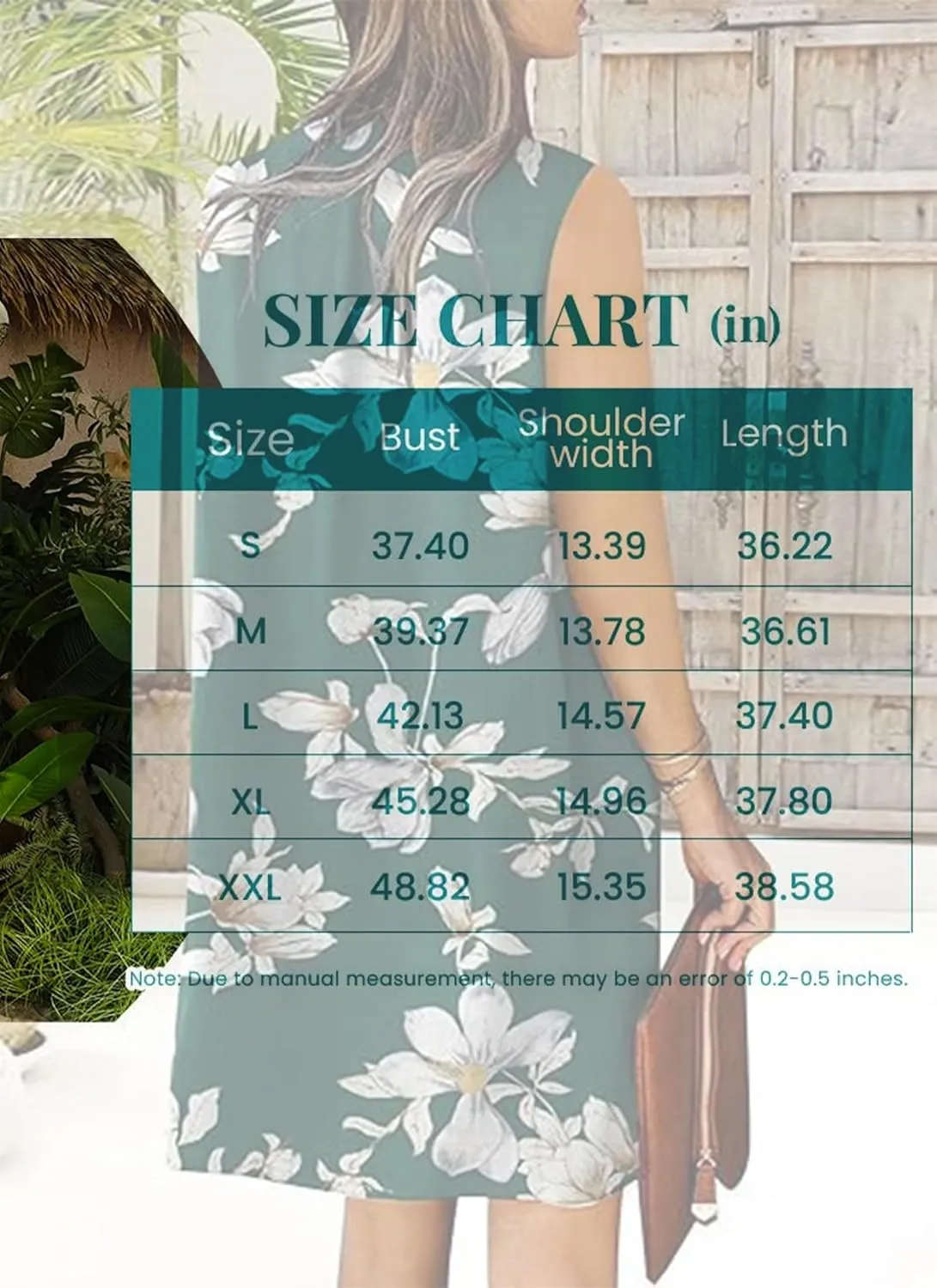 Summer Dresses for Women Sleeveless Dresses Casual V Neck Floral Print Shift Mini Dress Work Dress