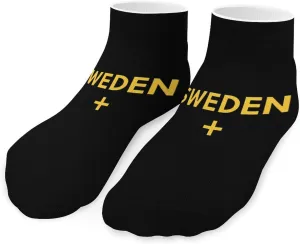 Sweden Swedish Flag Printed Ankle Socks No Show Sock Low-Cut Athletic Socks for Men Women 1 Pair
