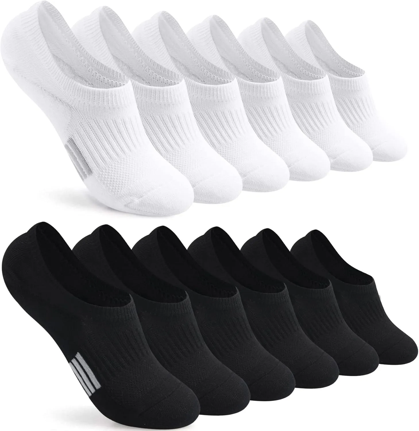 Toes Home No Show Socks Womens Cushioned Low Cut Athletic Hidden Liner for Sneakers Ankle Invisible Running Socks 4/6 Pairs