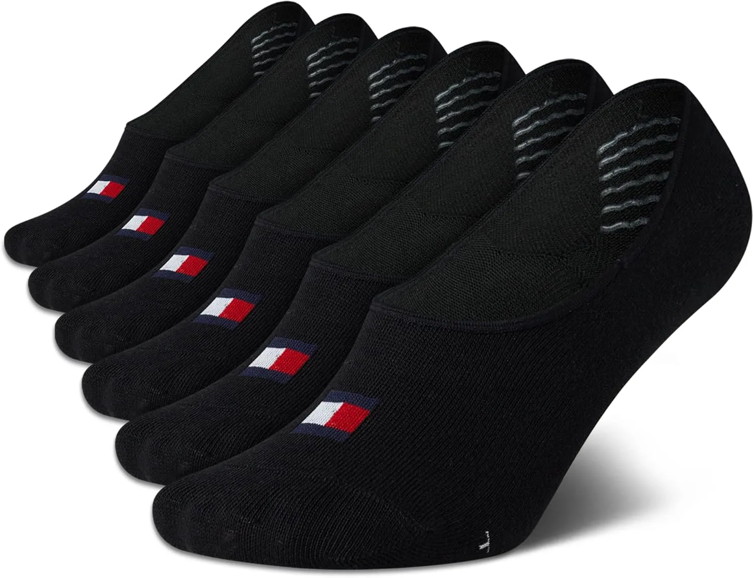 Tommy Hilfiger Women's No Show Socks - 6 Pack Soft Sretch Sneaker Liner Low Cut Ankle Socks with No-Slip Heel (Size: 4-10)