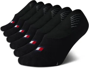 Tommy Hilfiger Women's No Show Socks - 6 Pack Soft Sretch Sneaker Liner Low Cut Ankle Socks with No-Slip Heel (Size: 4-10)