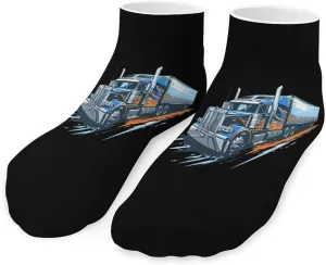 Truck Year Trucker Truck Driver Printed Ankle Socks No Show Sock Low-Cut Athletic Socks for Men Women 1 Pair