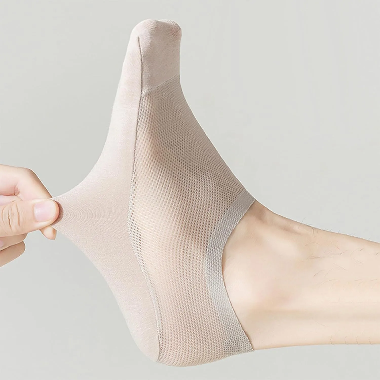 Ultra-Thin No-Show Socks - Non-Slip Ice Silk Liners for Sneakers, Flats & Daily Wear (Men/Women)