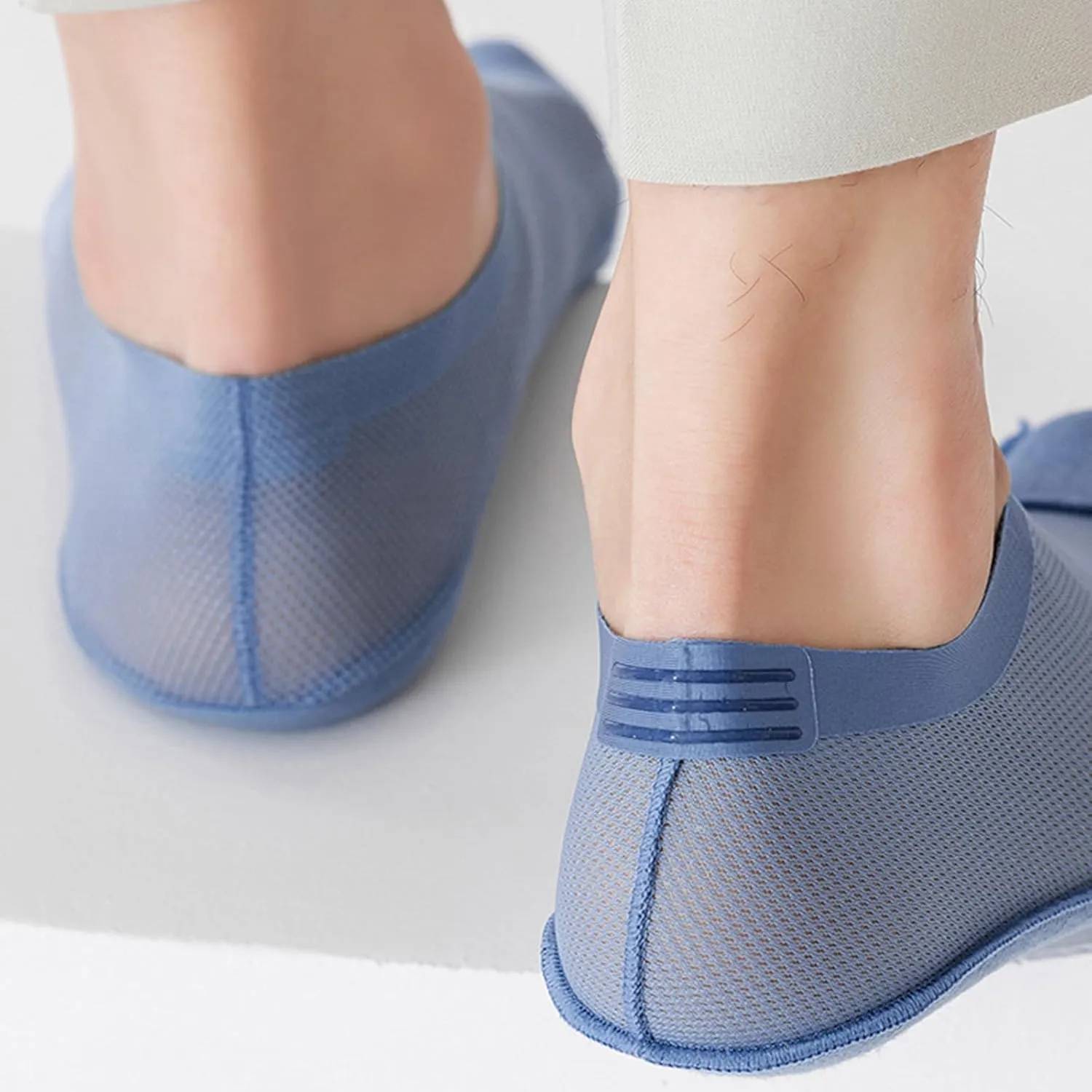 Ultra-Thin No-Show Socks - Non-Slip Ice Silk Liners for Sneakers, Flats & Daily Wear (Men/Women)
