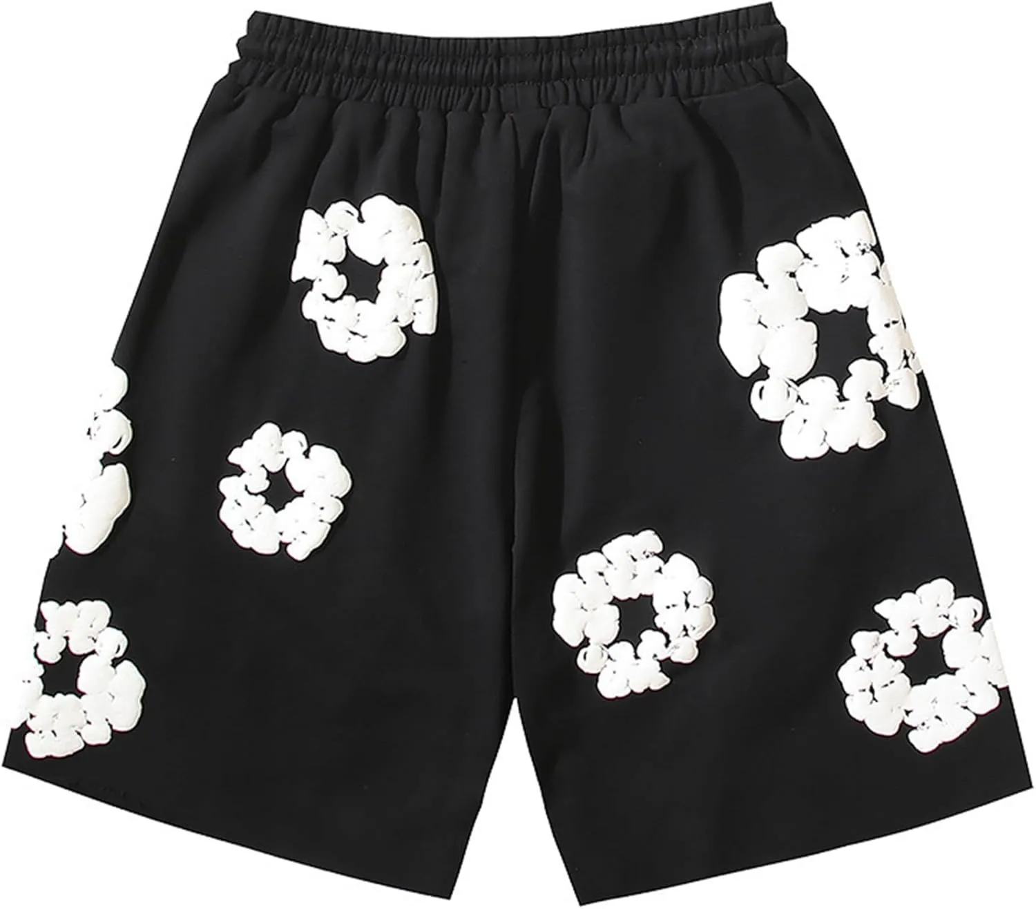 Vintage Printed Flower Graphic T-Shirt Casual Short Sleeve Street Pullover Sport Sweatshirt 2-Piece Set