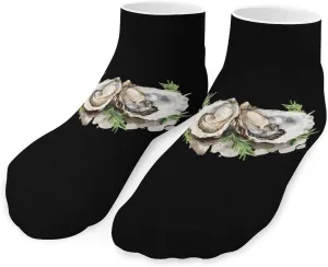 Watercolor Oyster Printed Ankle Socks No Show Sock Low-Cut Athletic Socks for Men Women 1 Pair
